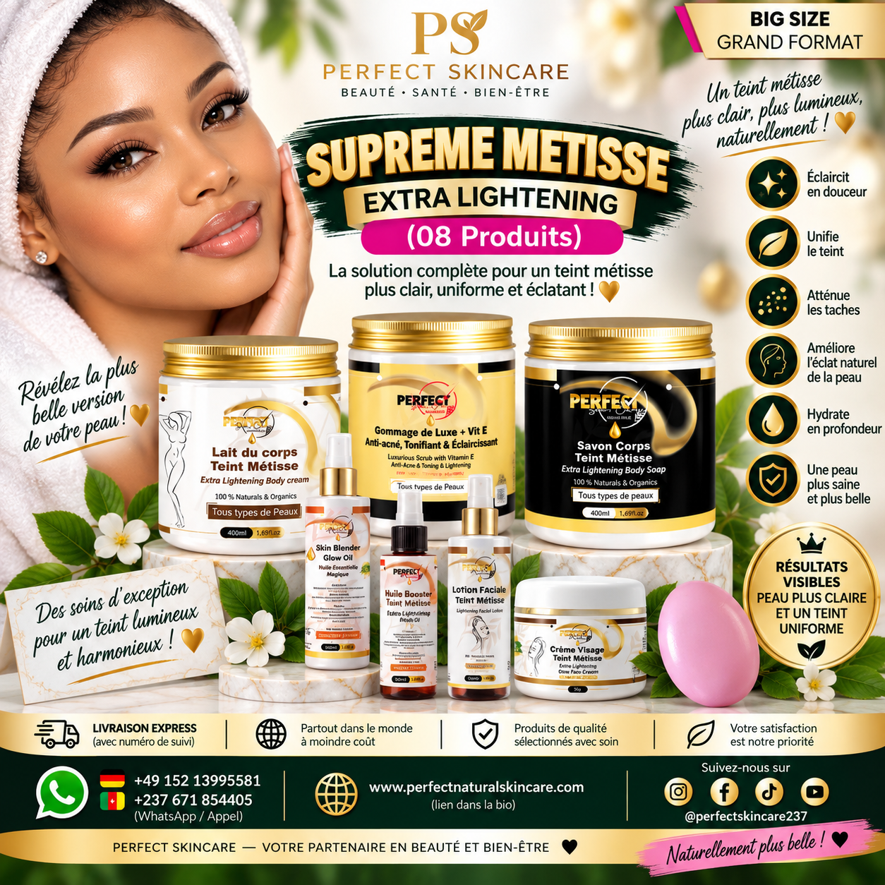 (GRAND FORMAT) Gamme Complète Suprême 5X – Formulation Avancée Éclat Intense