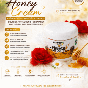 🍯 Honey Cream – Crème Corps Nourrissante pour Bébés & Enfants