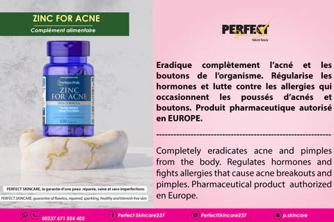 ZINC FOR ACNÉ – Complément Nutricosmétique Pureté & Peau Nette